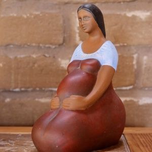 Clay Sculpture Of Pregnant Woman